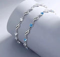 Blue Floral Wave Bracelet - view 1