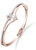 Rose Pearl Curve Bangle