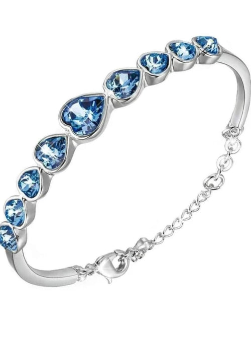 Blue Heart Stone Bracelet