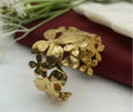 Gold Floral Cluster Cuff