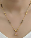 Pink Drop Mangalsutra Necklace