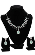 Silver Leaf Pendant Set - view 1