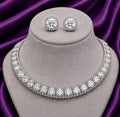 Silver Stone Collar Set