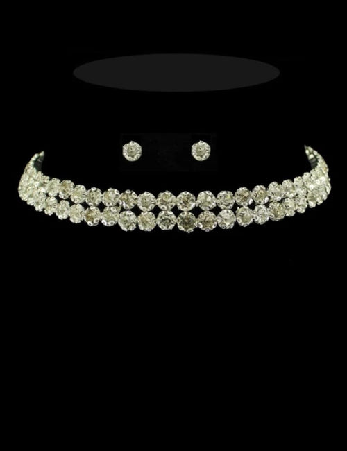 Clear Stone Choker Set